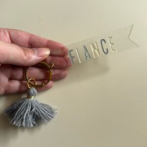 Cute acrylic “FIANCÉ” key chain